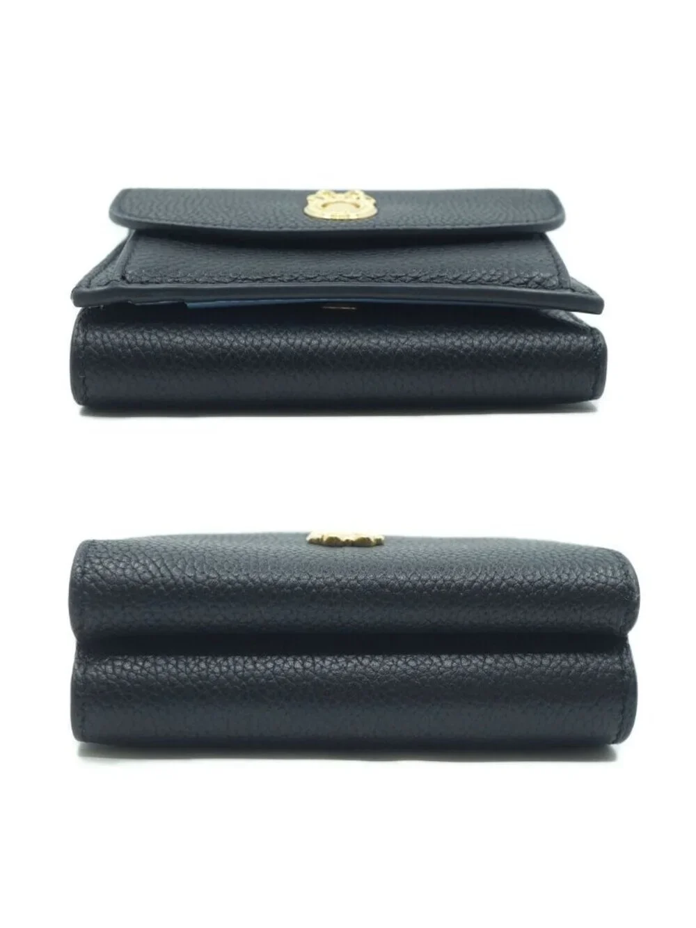 Dior Medaillon Tulip Leather Black Gold Wallet